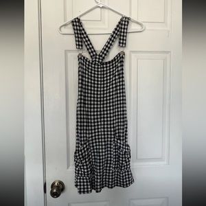 Gingham overall dress